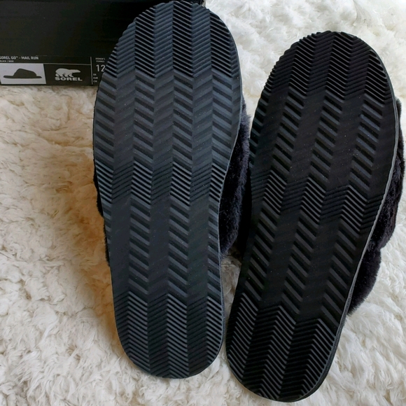 Sorel Black Mail Run Slippers - Picture 8 of 9